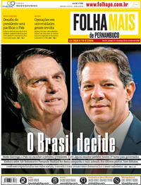 Capa do jornal Folha de Pernambuco 27/10/2018