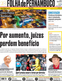 Capa do jornal Folha de Pernambuco 27/11/2018