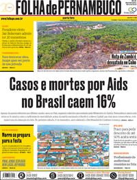 Capa do jornal Folha de Pernambuco 28/11/2018