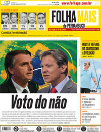 Capa do jornal Folha de Pernambuco 29/09/2018