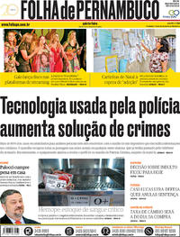 Capa do jornal Folha de Pernambuco 29/11/2018