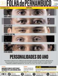 Capa do jornal Folha de Pernambuco 31/12/2018