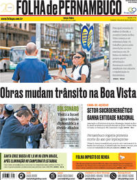 Capa do jornal Folha de Pernambuco 02/04/2019