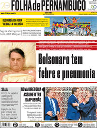 Capa do jornal Folha de Pernambuco 08/02/2019