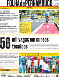 Capa do jornal Folha de Pernambuco 01/10/2019