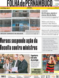 Capa do jornal Folha de Pernambuco 02/08/2019
