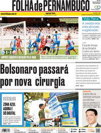 Capa do jornal Folha de Pernambuco 02/09/2019