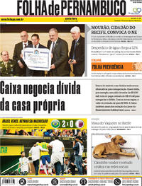 Capa do jornal Folha de Pernambuco 06/06/2019