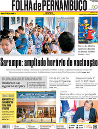 Capa do jornal Folha de Pernambuco 06/09/2019
