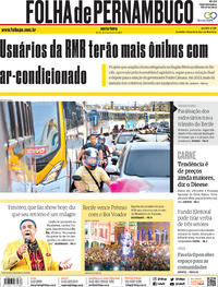 Capa do jornal Folha de Pernambuco 06/12/2019