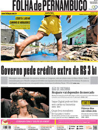 Capa do jornal Folha de Pernambuco 07/08/2019