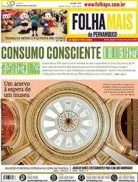 Capa do jornal Folha de Pernambuco 08/06/2019