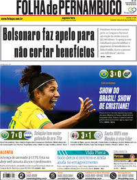 Capa do jornal Folha de Pernambuco 10/06/2019