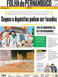 Capa do jornal Folha de Pernambuco 11/09/2019