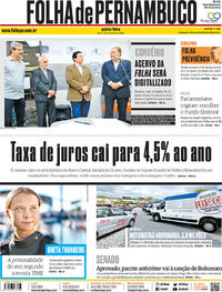 Capa do jornal Folha de Pernambuco 12/12/2019