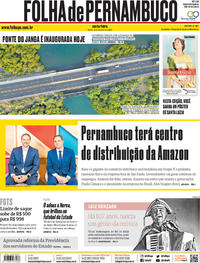 Capa do jornal Folha de Pernambuco 13/12/2019