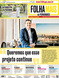 Capa do jornal Folha de Pernambuco 14/12/2019