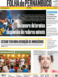Capa do jornal Folha de Pernambuco 16/08/2019