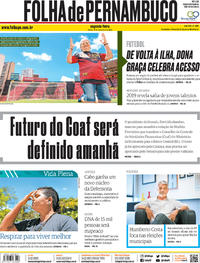 Capa do jornal Folha de Pernambuco 16/12/2019