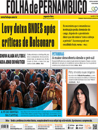 Capa do jornal Folha de Pernambuco 17/06/2019