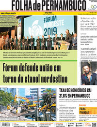Capa do jornal Folha de Pernambuco 17/09/2019