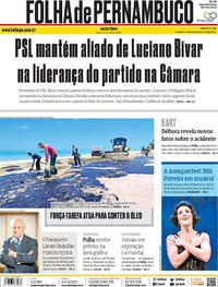 Capa do jornal Folha de Pernambuco 18/10/2019