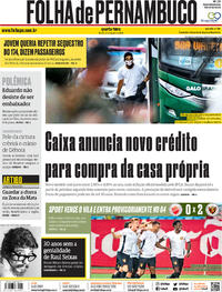 Capa do jornal Folha de Pernambuco 21/08/2019
