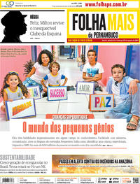 Capa do jornal Folha de Pernambuco 24/08/2019