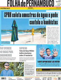 Capa do jornal Folha de Pernambuco 25/10/2019