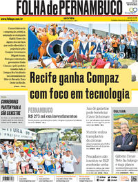 Capa do jornal Folha de Pernambuco 27/12/2019