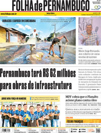 Capa do jornal Folha de Pernambuco 29/10/2019