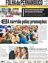 Capa do jornal Folha de Pernambuco 29/11/2019