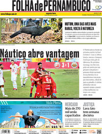 Capa do jornal Folha de Pernambuco 30/09/2019