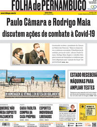 Capa do jornal Folha de Pernambuco 03/07/2020