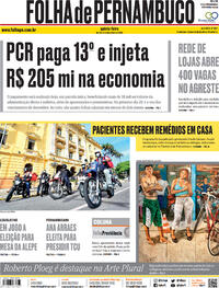 Capa do jornal Folha de Pernambuco 03/12/2020