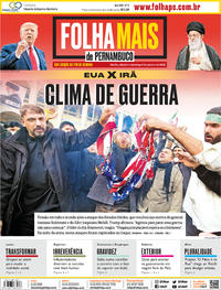 Capa do jornal Folha de Pernambuco 04/01/2020