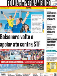 Capa do jornal Folha de Pernambuco 04/05/2020