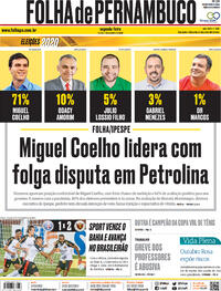 Capa do jornal Folha de Pernambuco 05/10/2020