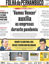 Capa do jornal Folha de Pernambuco 07/04/2020
