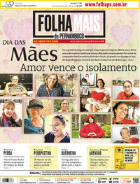 Capa do jornal Folha de Pernambuco 09/05/2020