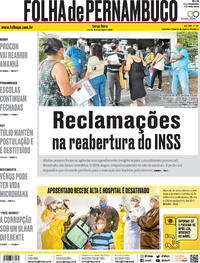 Capa do jornal Folha de Pernambuco 15/09/2020