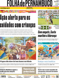 Capa do jornal Folha de Pernambuco 17/02/2020