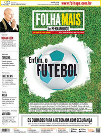 Capa do jornal Folha de Pernambuco 18/07/2020