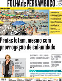 Capa do jornal Folha de Pernambuco 21/12/2020