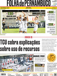 Capa do jornal Folha de Pernambuco 23/07/2020