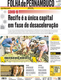 Capa do jornal Folha de Pernambuco 24/06/2020