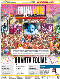 Capa do jornal Folha de Pernambuco 25/01/2020