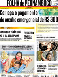 Capa do jornal Folha de Pernambuco 30/09/2020