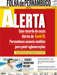 Capa do jornal Folha de Pernambuco 31/12/2020