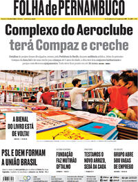 Capa do jornal Folha de Pernambuco 01/10/2021